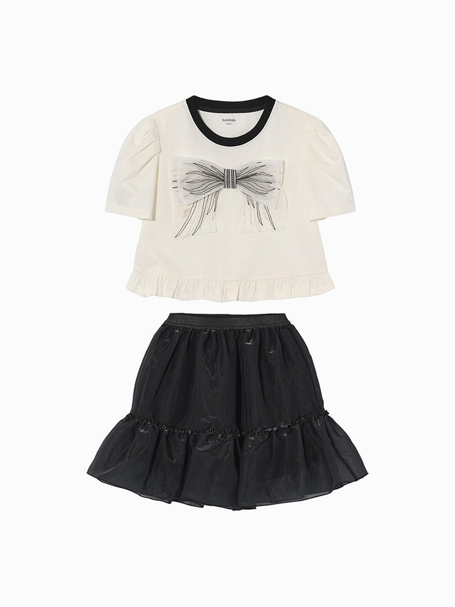 Printed Top and Skirt Set