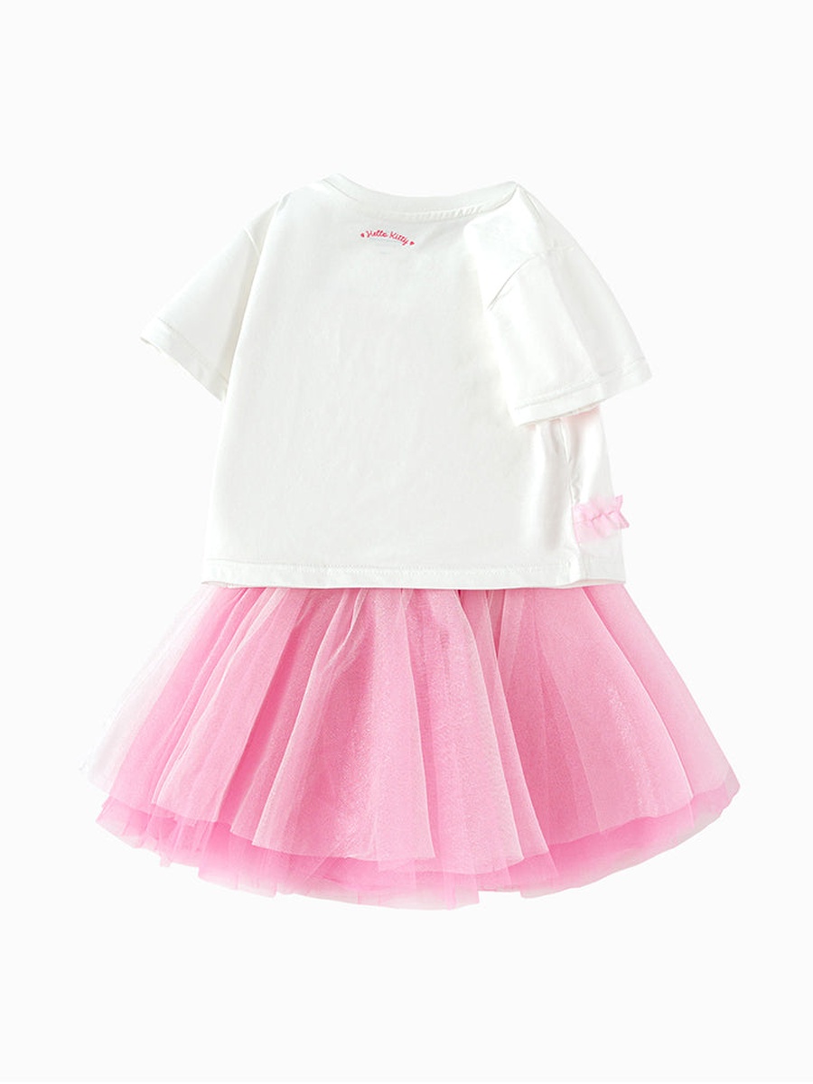 Bow Detail Top and Tulle Skirt Set