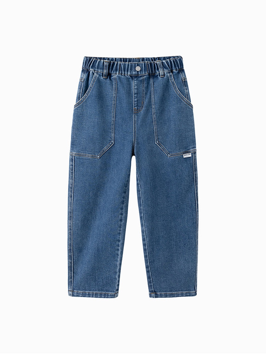 Solid Colored Denim Pants