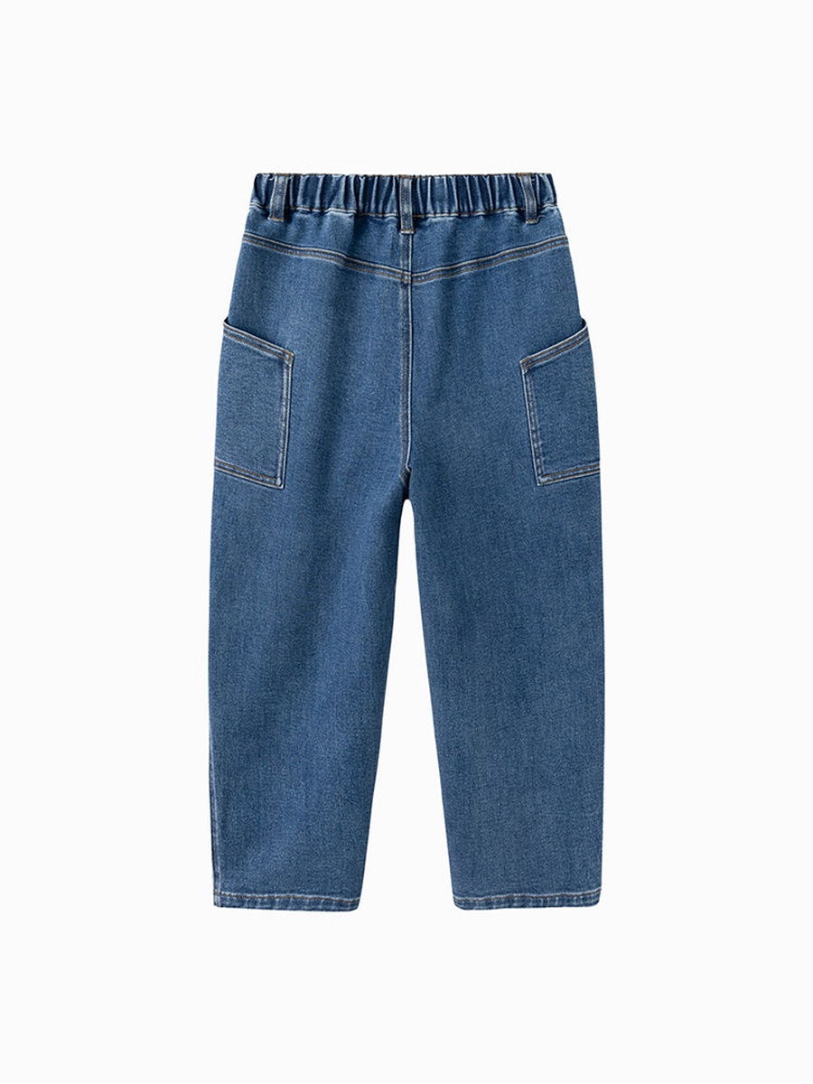 Solid Colored Denim Pants