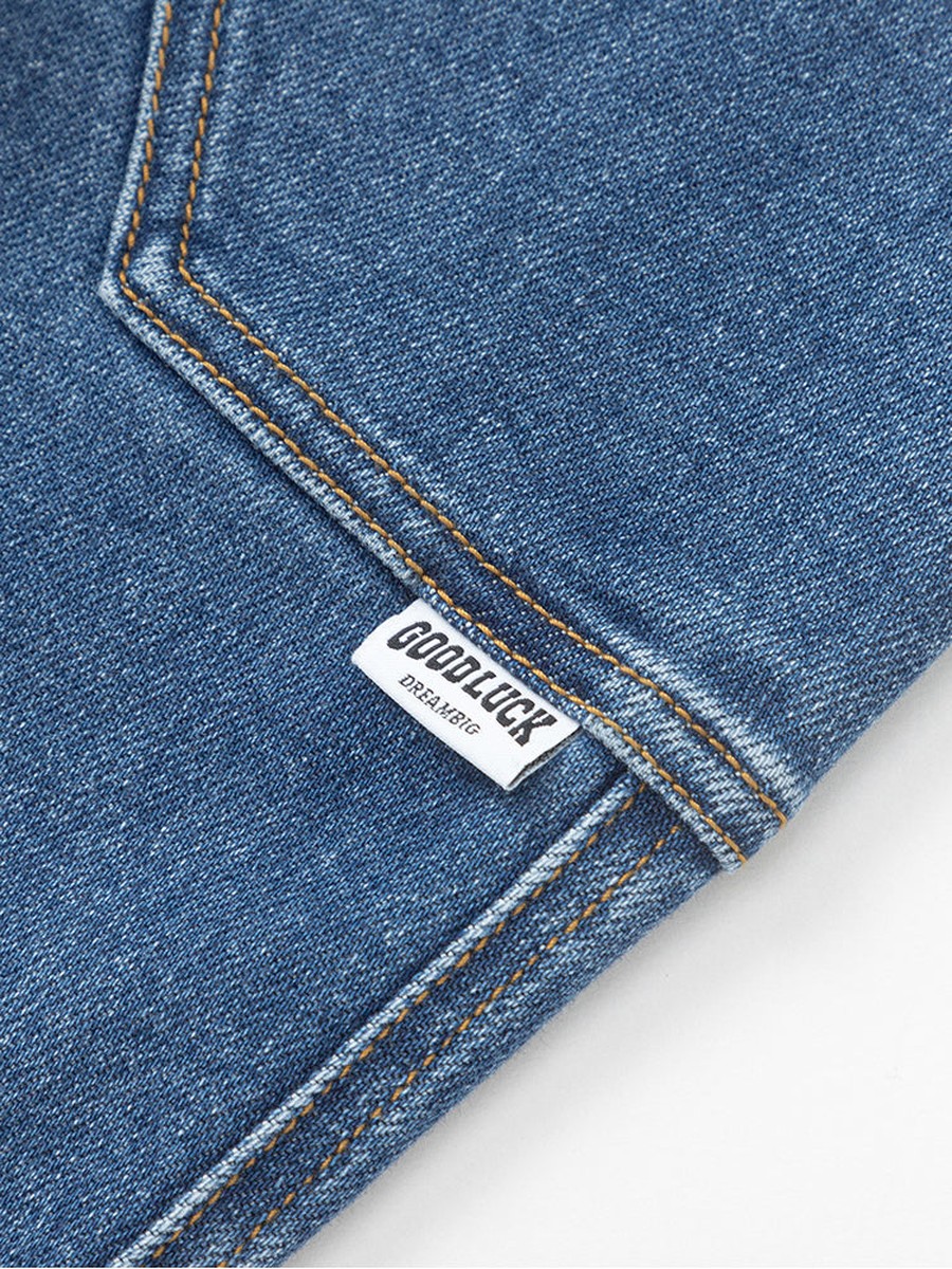 Solid Colored Denim Pants