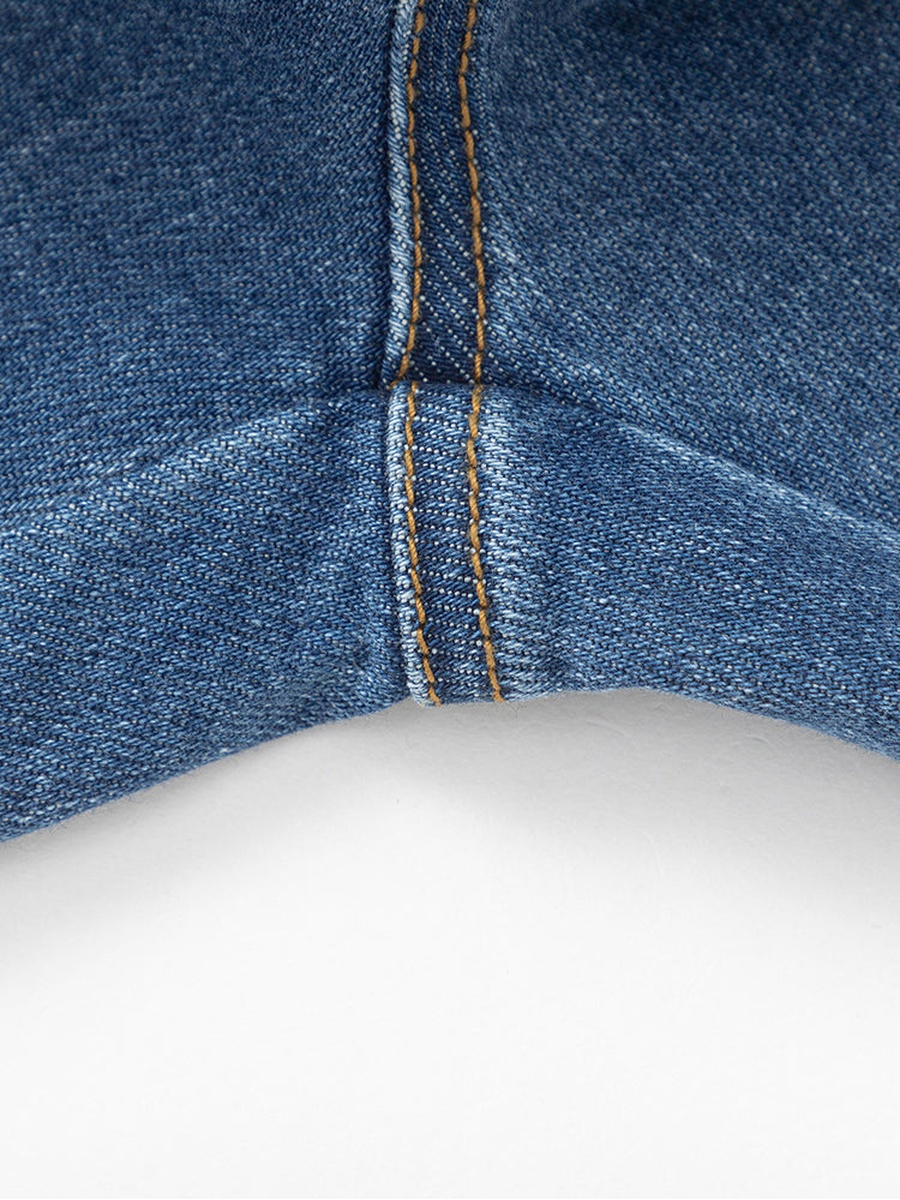 Solid Colored Denim Pants