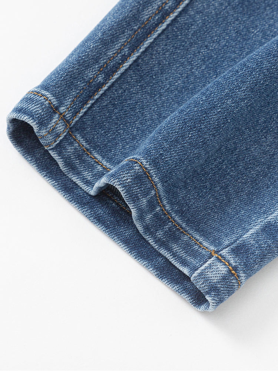 Solid Colored Denim Pants