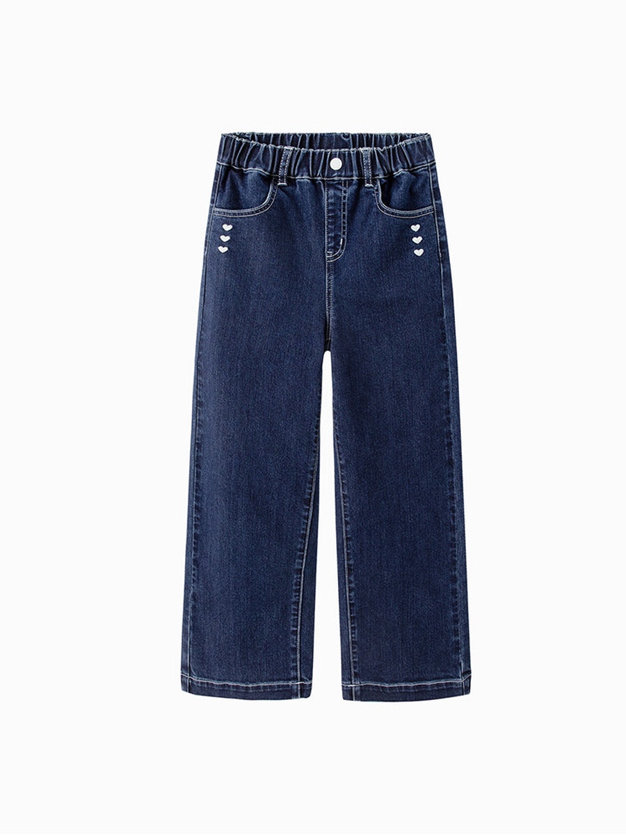 Denim Pants with Embroidery