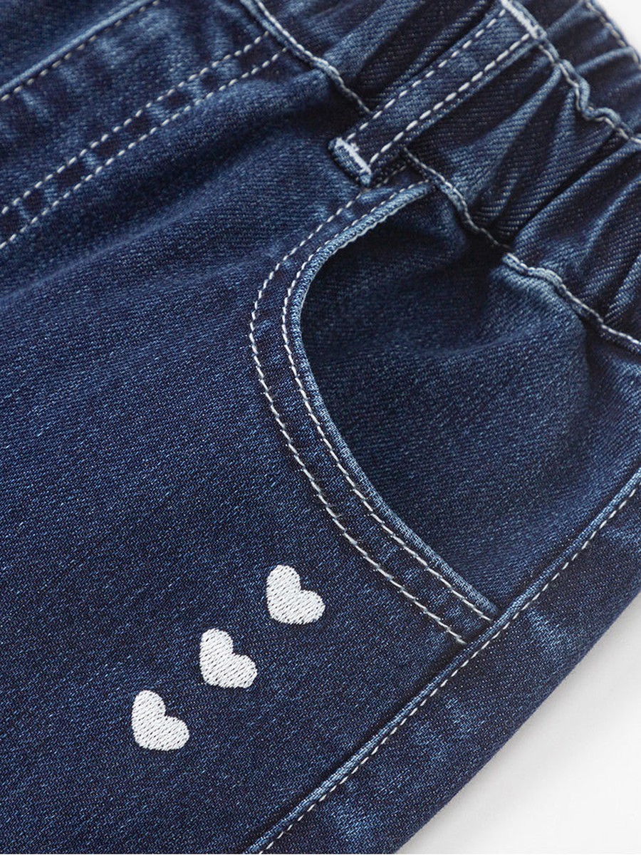 Denim Pants with Embroidery