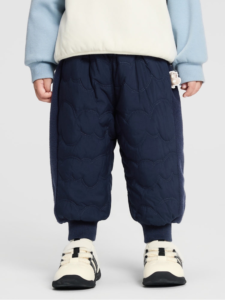 Quilted Pants with Side Bear Detail