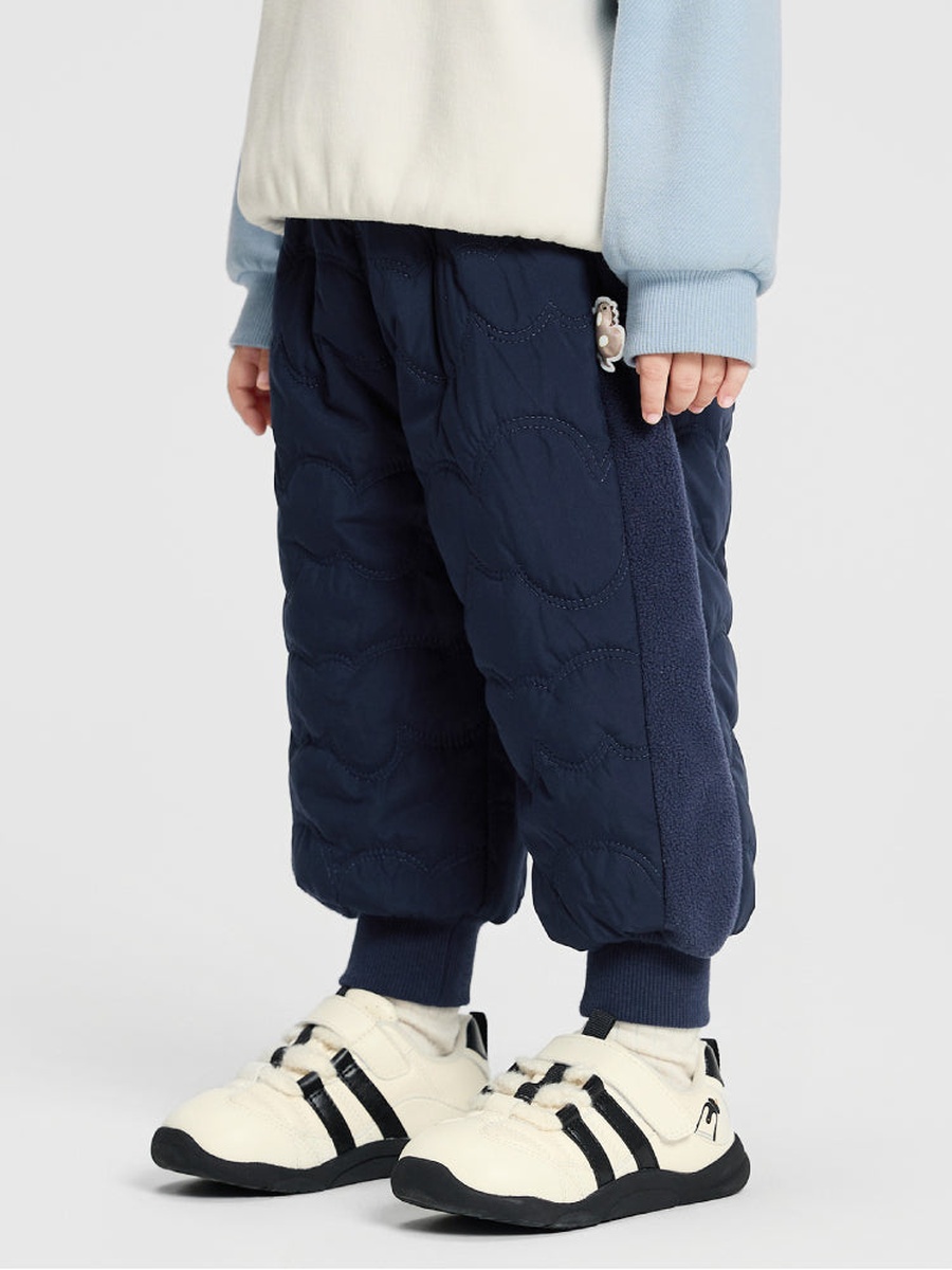 Quilted Pants with Side Bear Detail