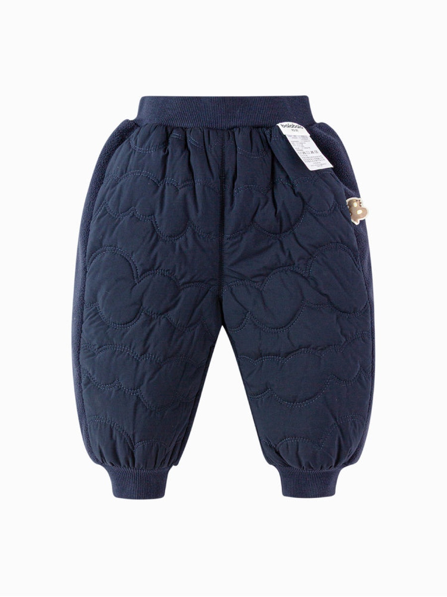 Quilted Pants with Side Bear Detail
