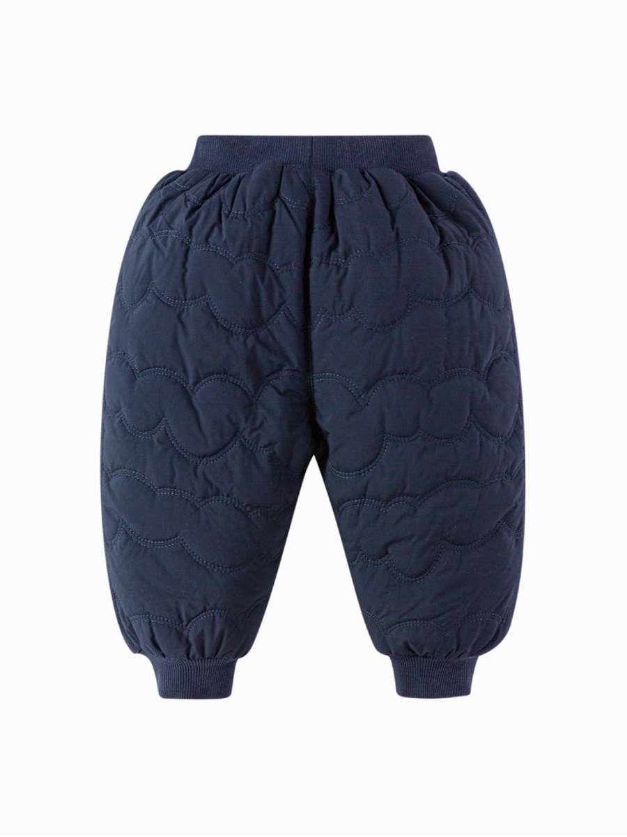 Quilted Pants with Side Bear Detail