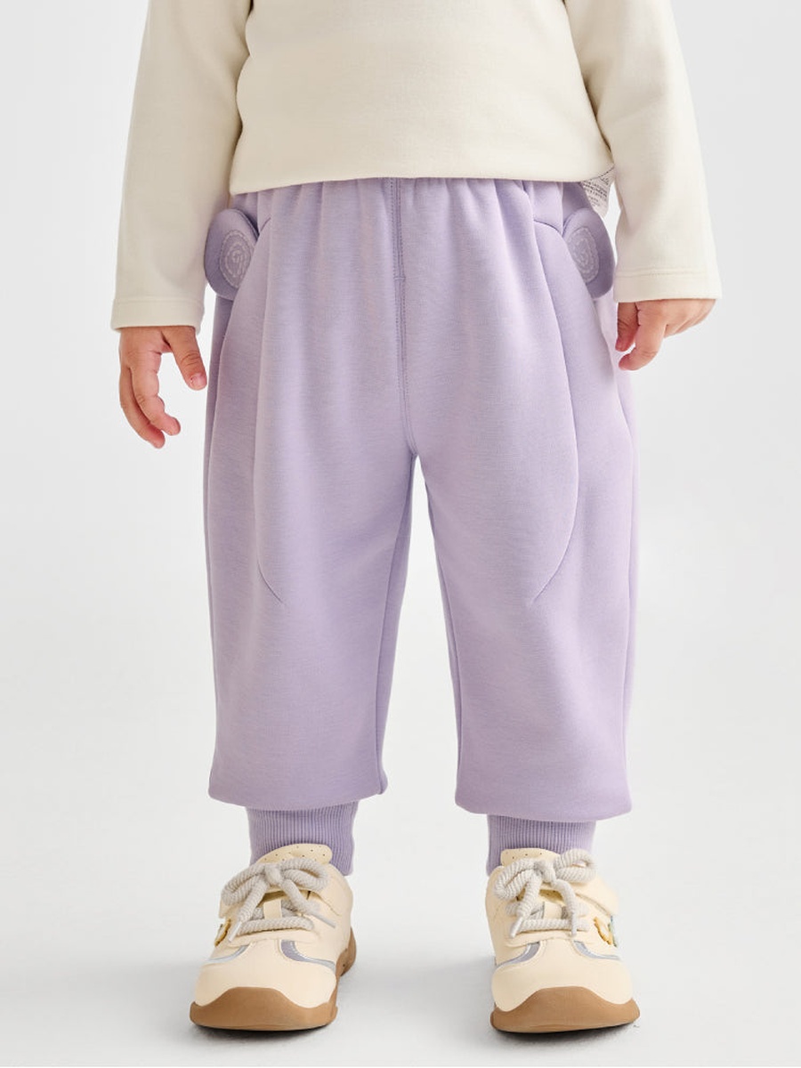 Sweatpants with Side Flower Applique