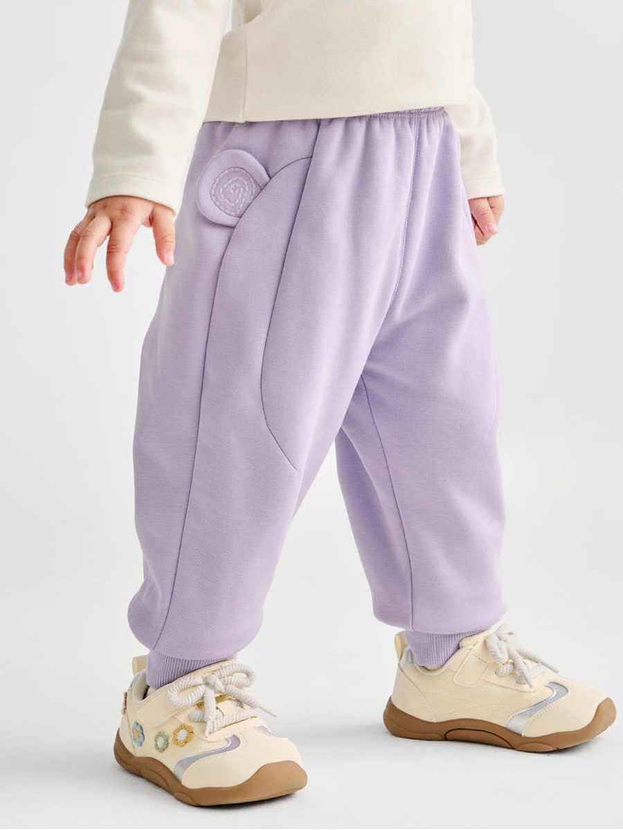 Sweatpants with Side Flower Applique