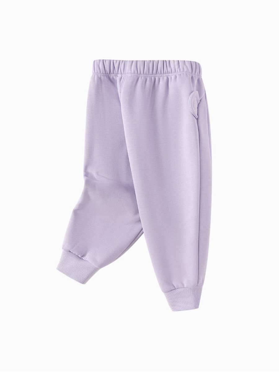 Sweatpants with Side Flower Applique