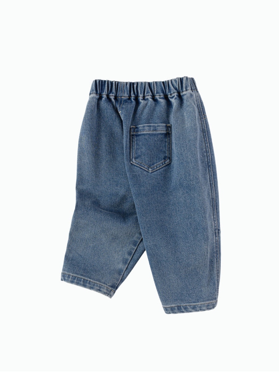 Denim Pants with Fun Side Embroidery