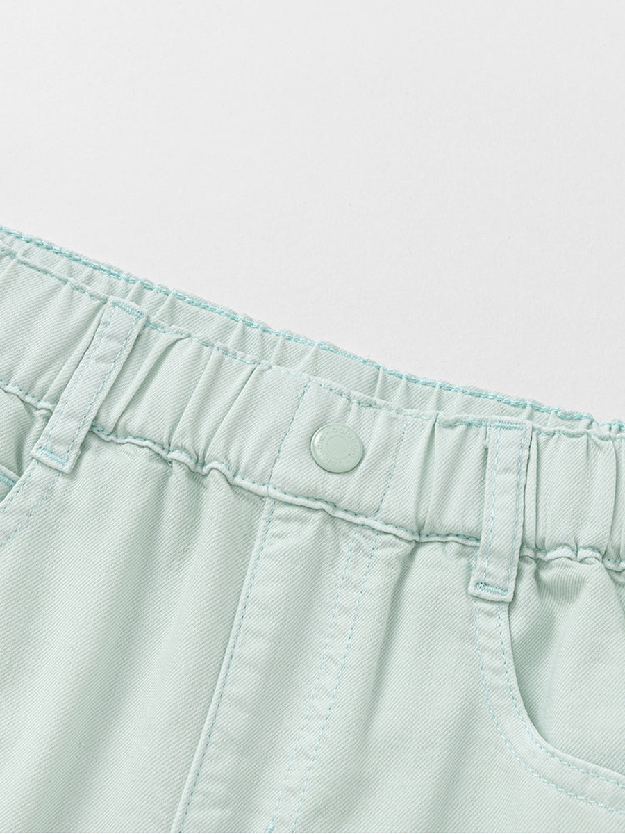 Solid Colored Denim Pants