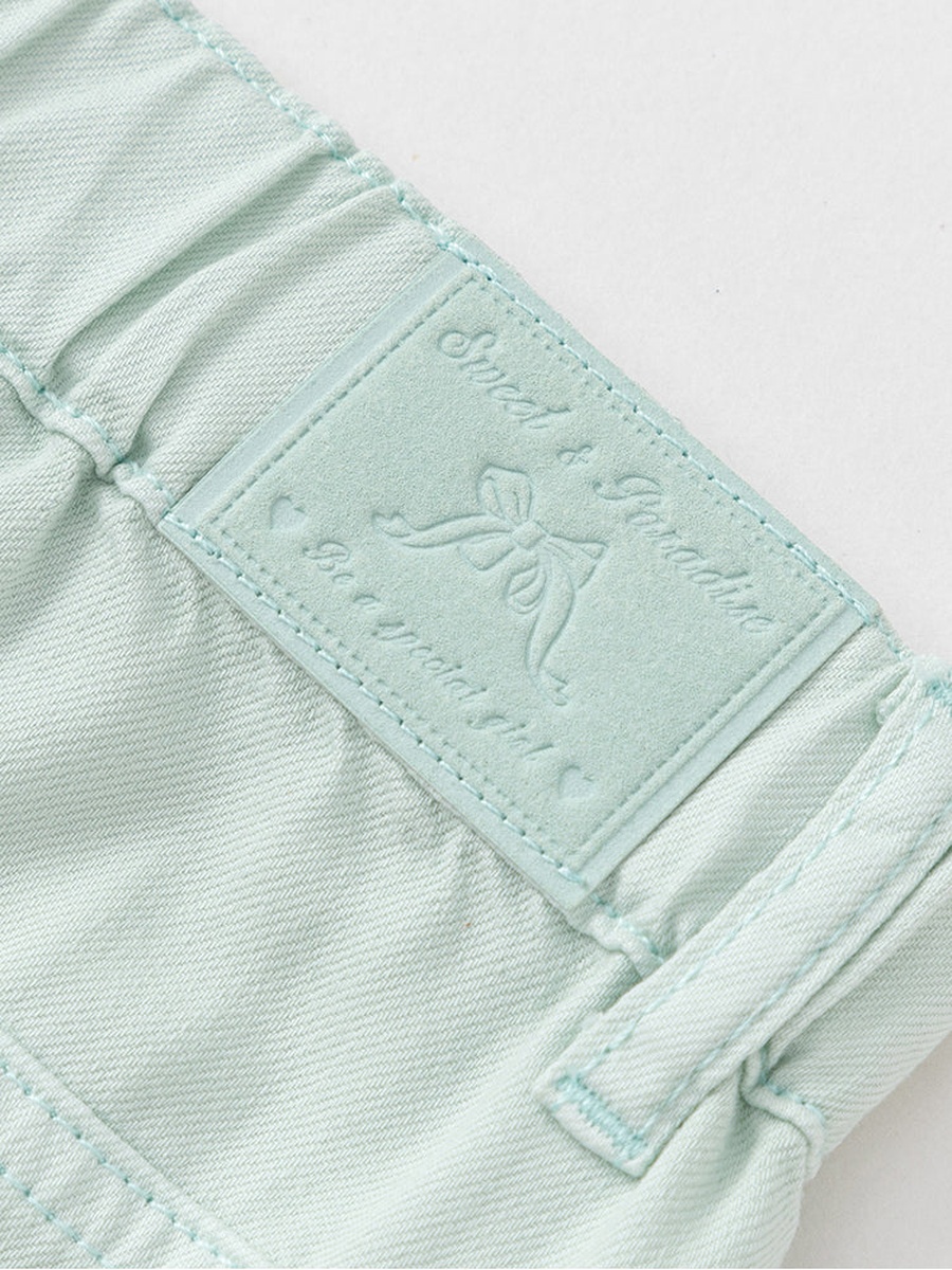 Solid Colored Denim Pants