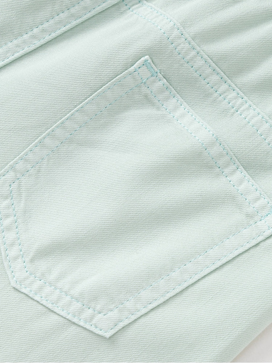 Solid Colored Denim Pants