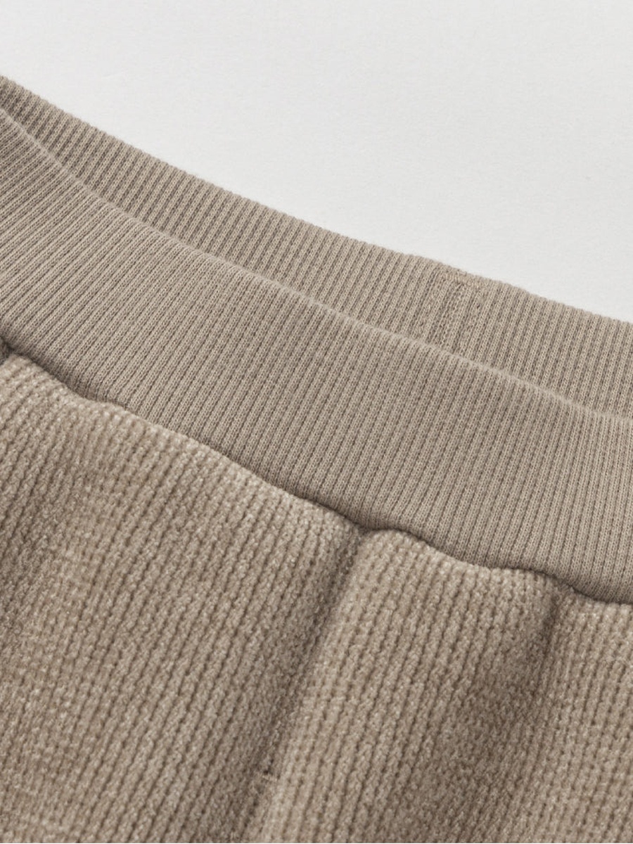 Ribbed Pants with Back Pocket and Patch