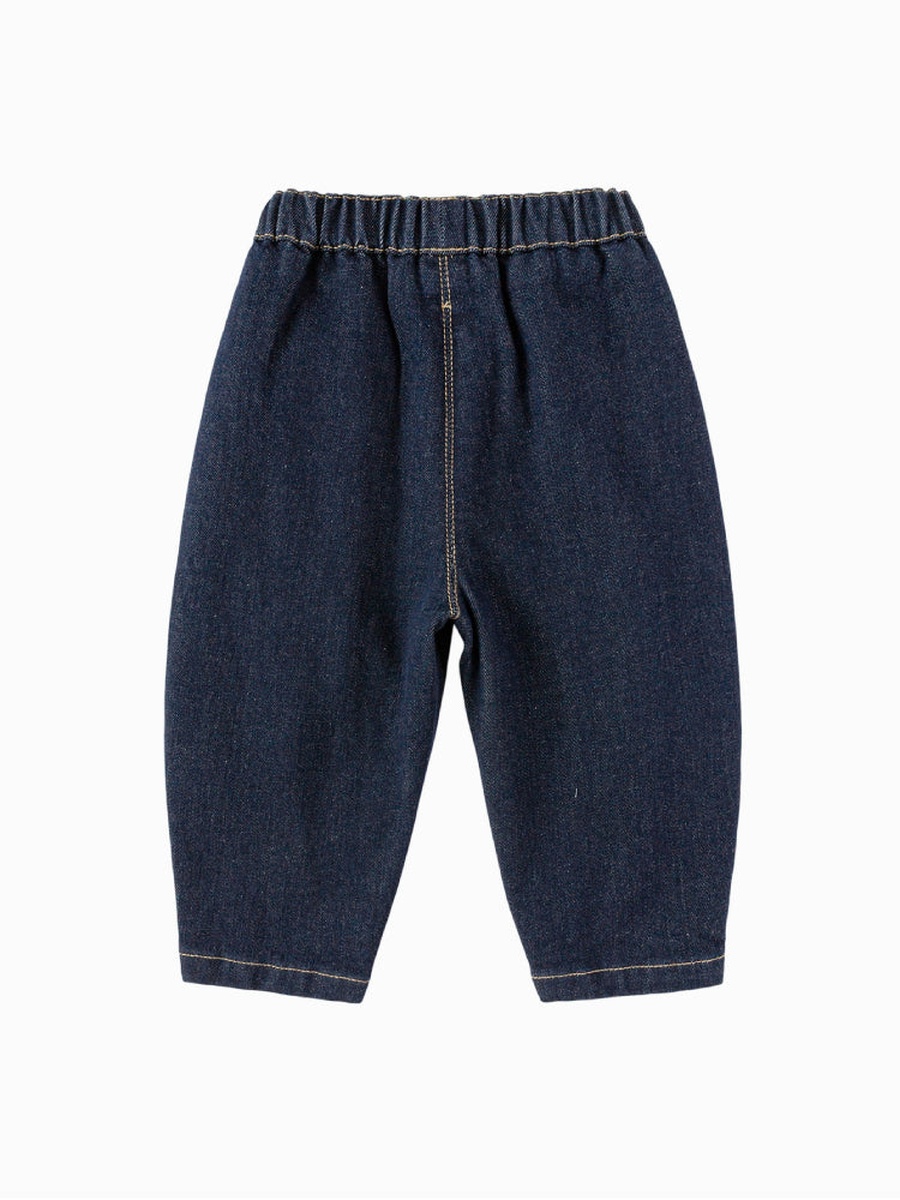 Denim Pants with Embroidered Detail