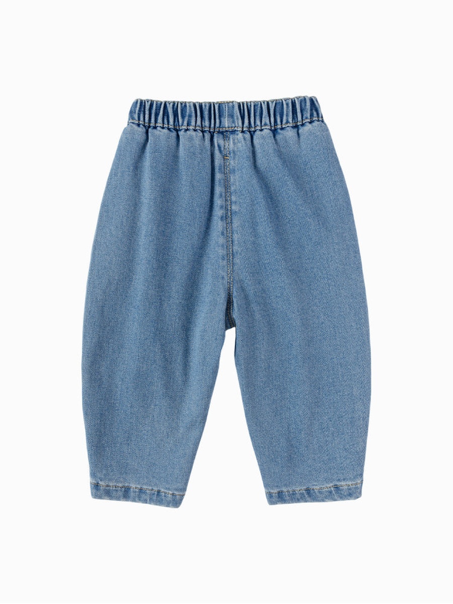 Denim Pants with Embroidered Detail