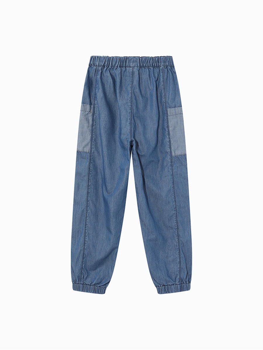 Solid Colored Denim Pants