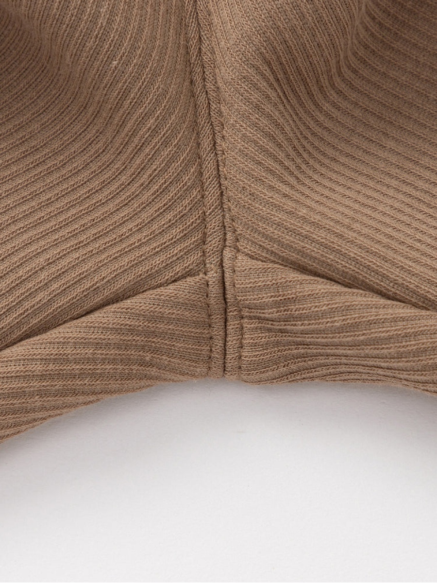 Ribbed Pants with Patch and Ruffled Hems