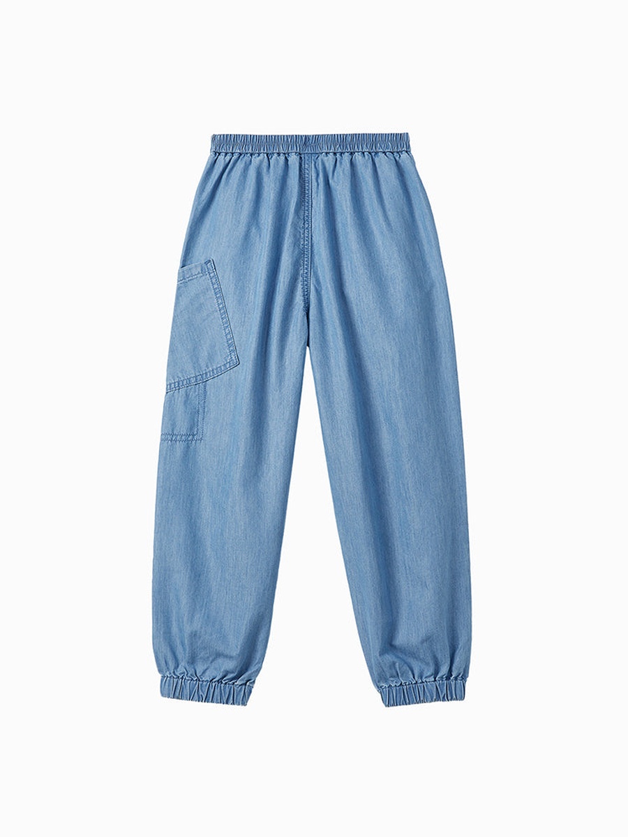 Solid Colored Denim Pants