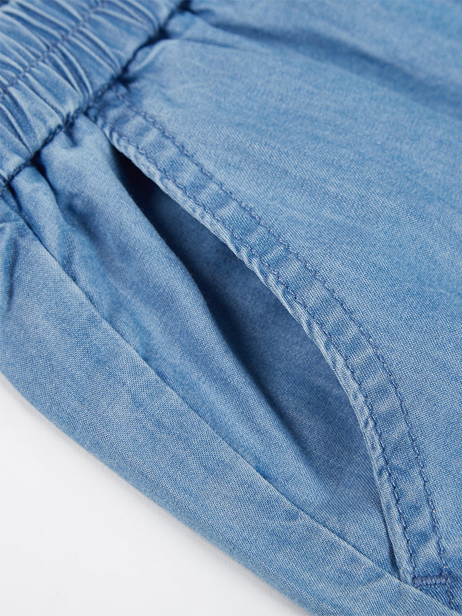Solid Colored Denim Pants