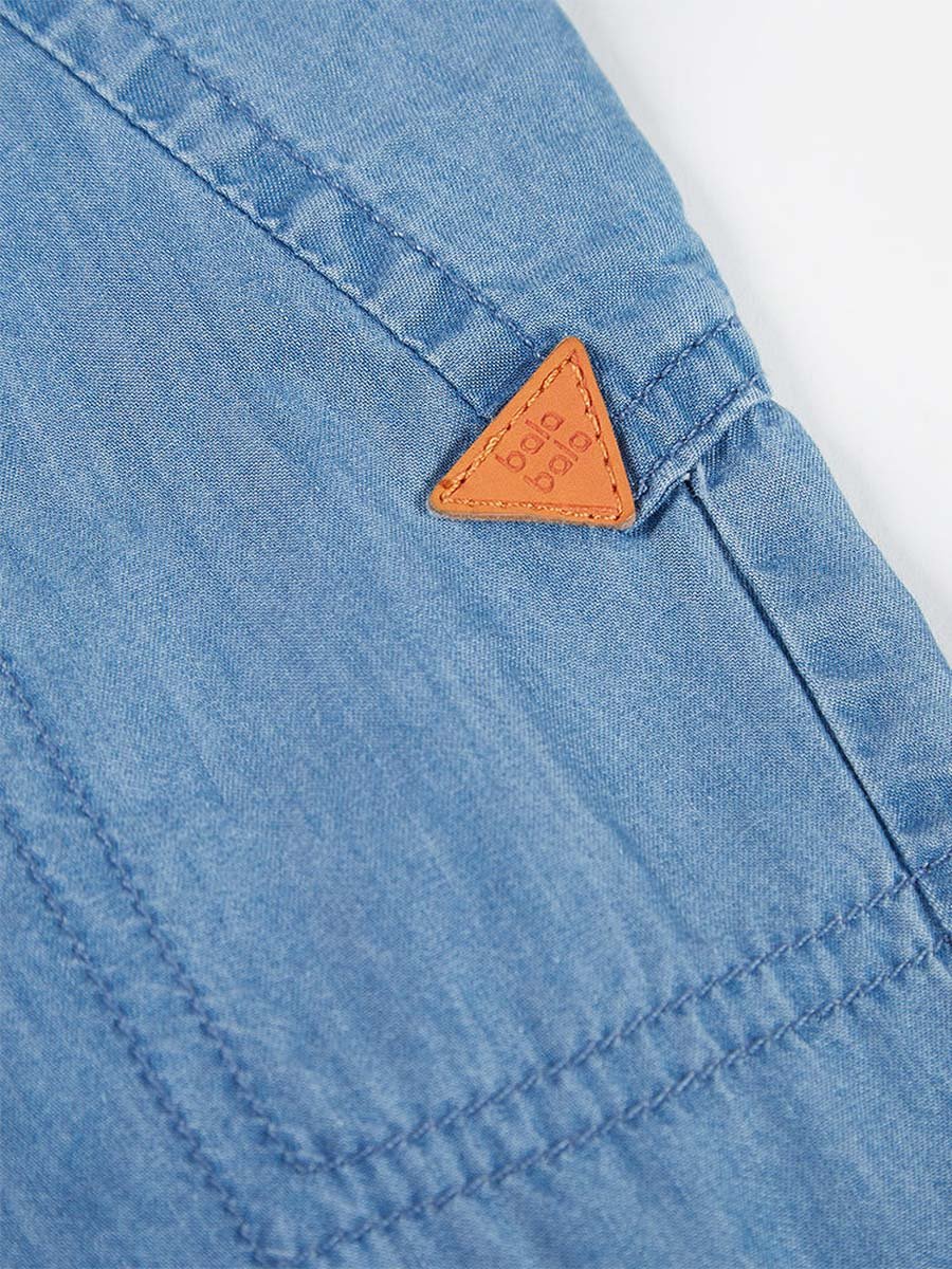 Solid Colored Denim Pants