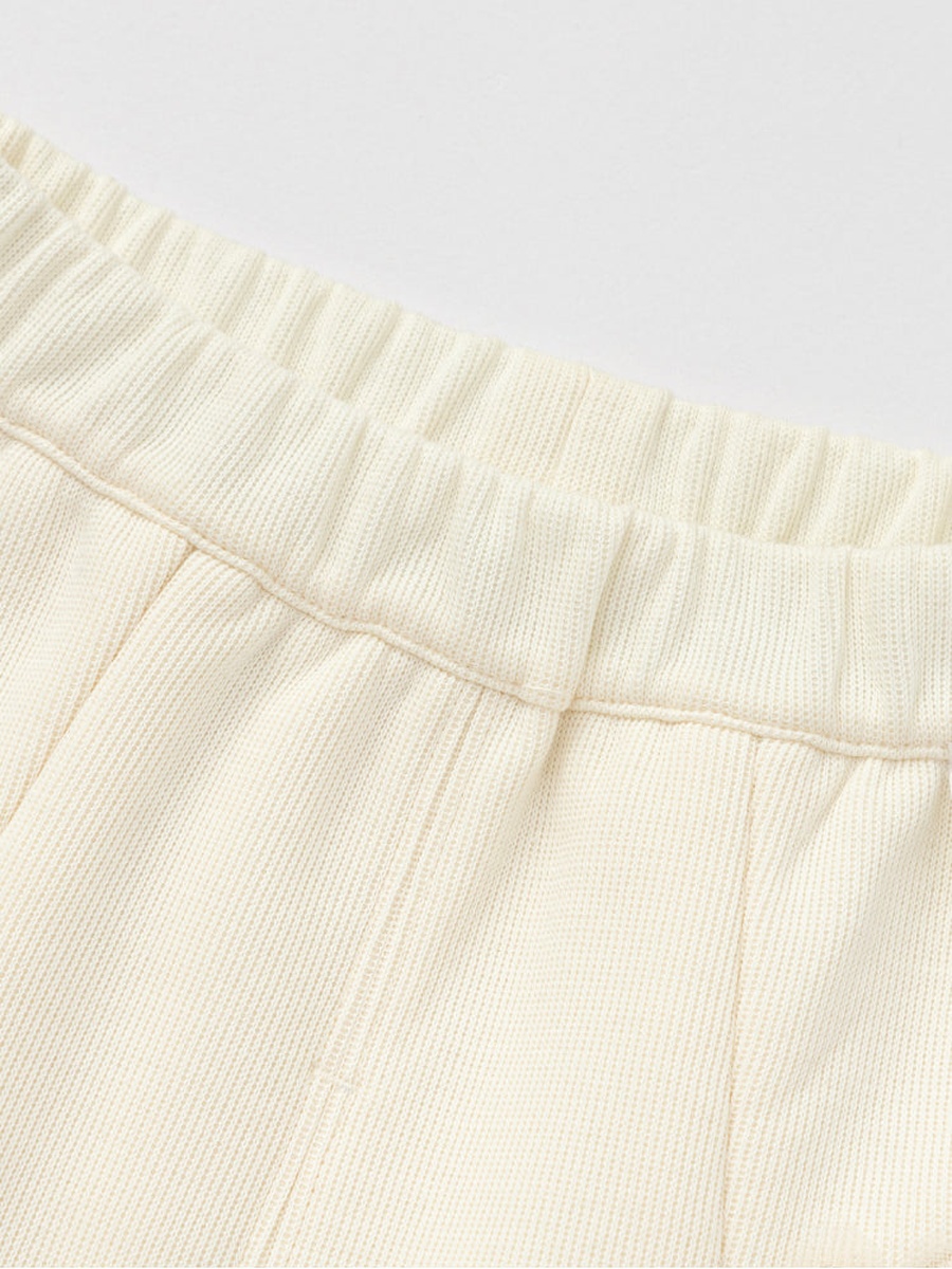 Pants with Embroidery and Ruffled Hems