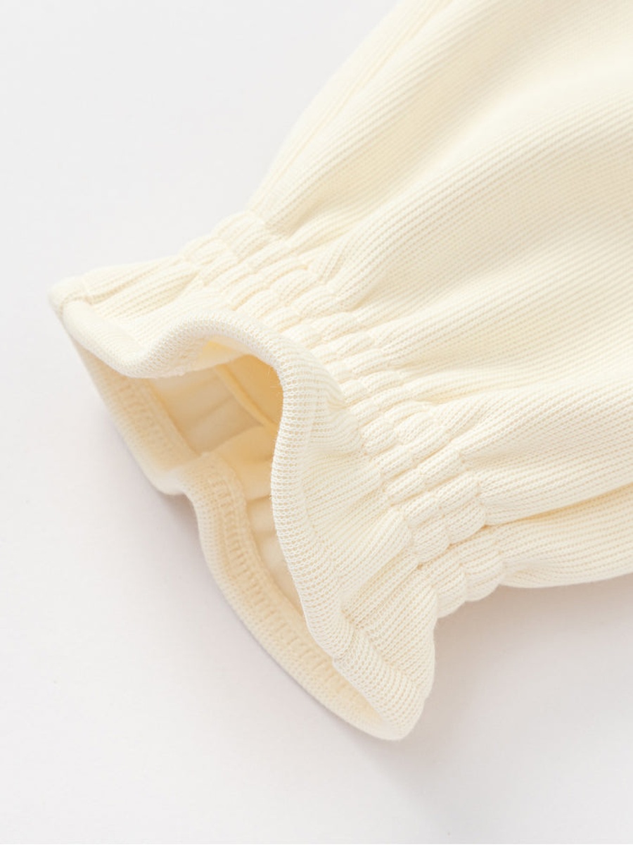 Pants with Embroidery and Ruffled Hems