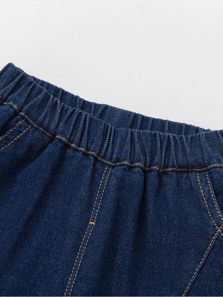 Denim Pants with Cat Ear Detail