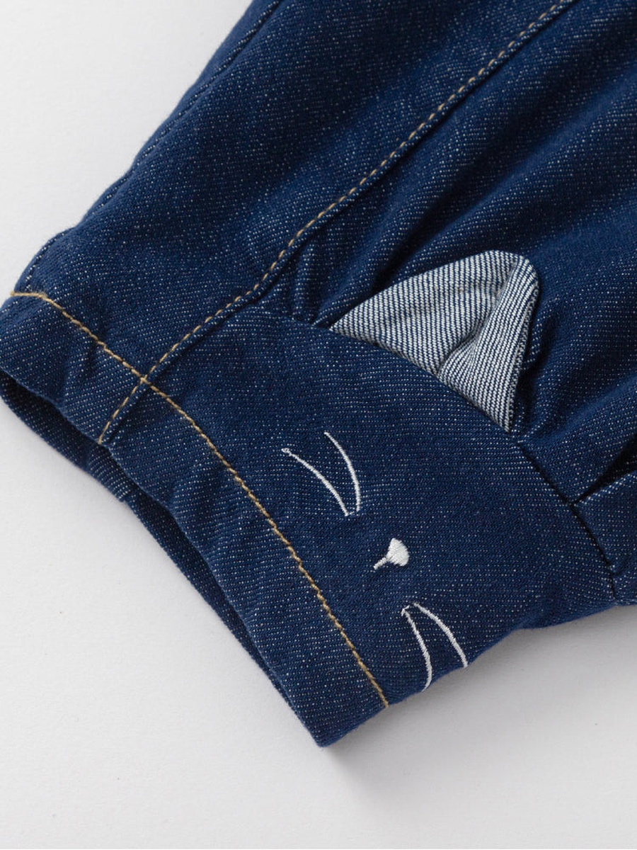 Denim Pants with Cat Ear Detail