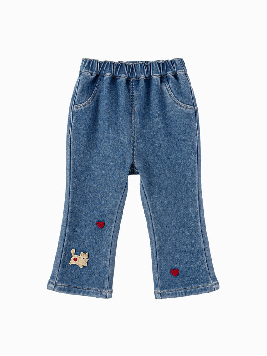 Denim Pants with Embroidery