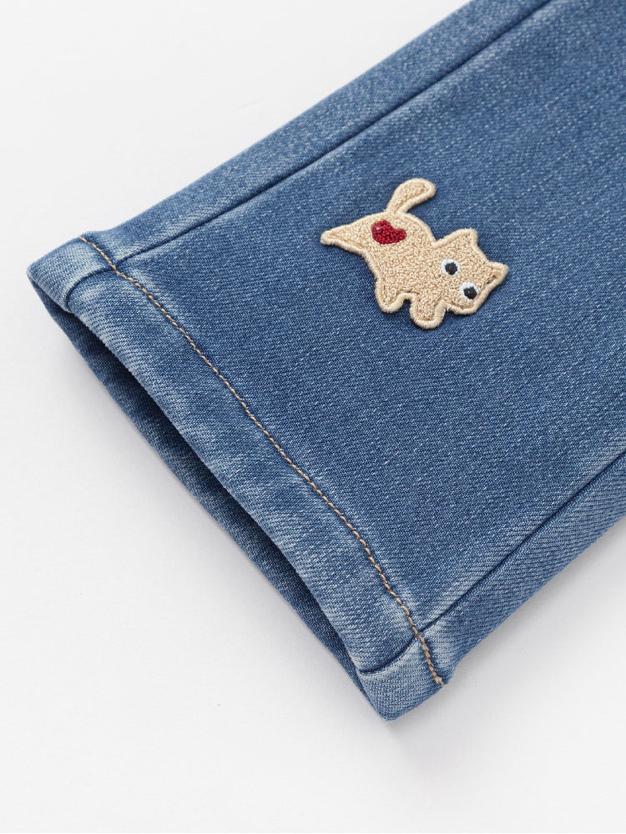 Denim Pants with Embroidery