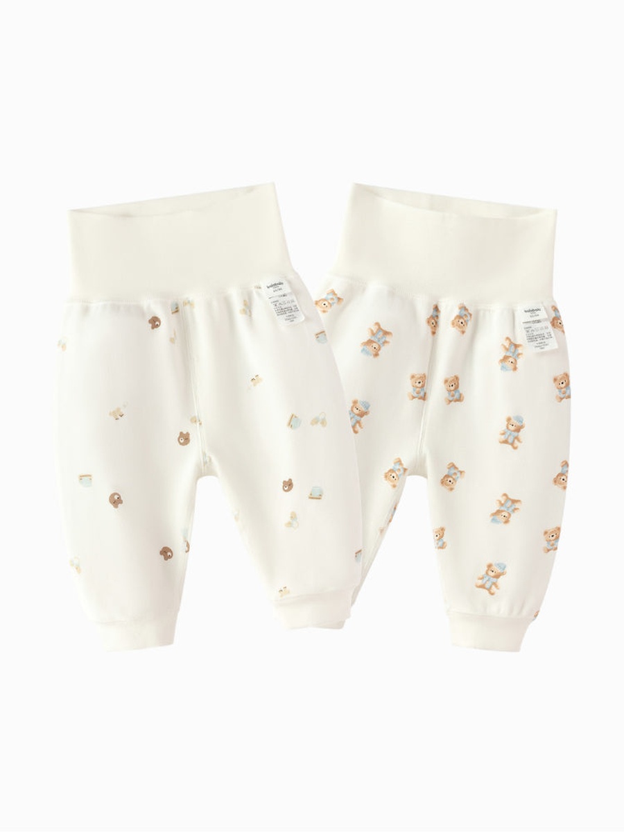 2-Pack Cotton Pants with Fun Print