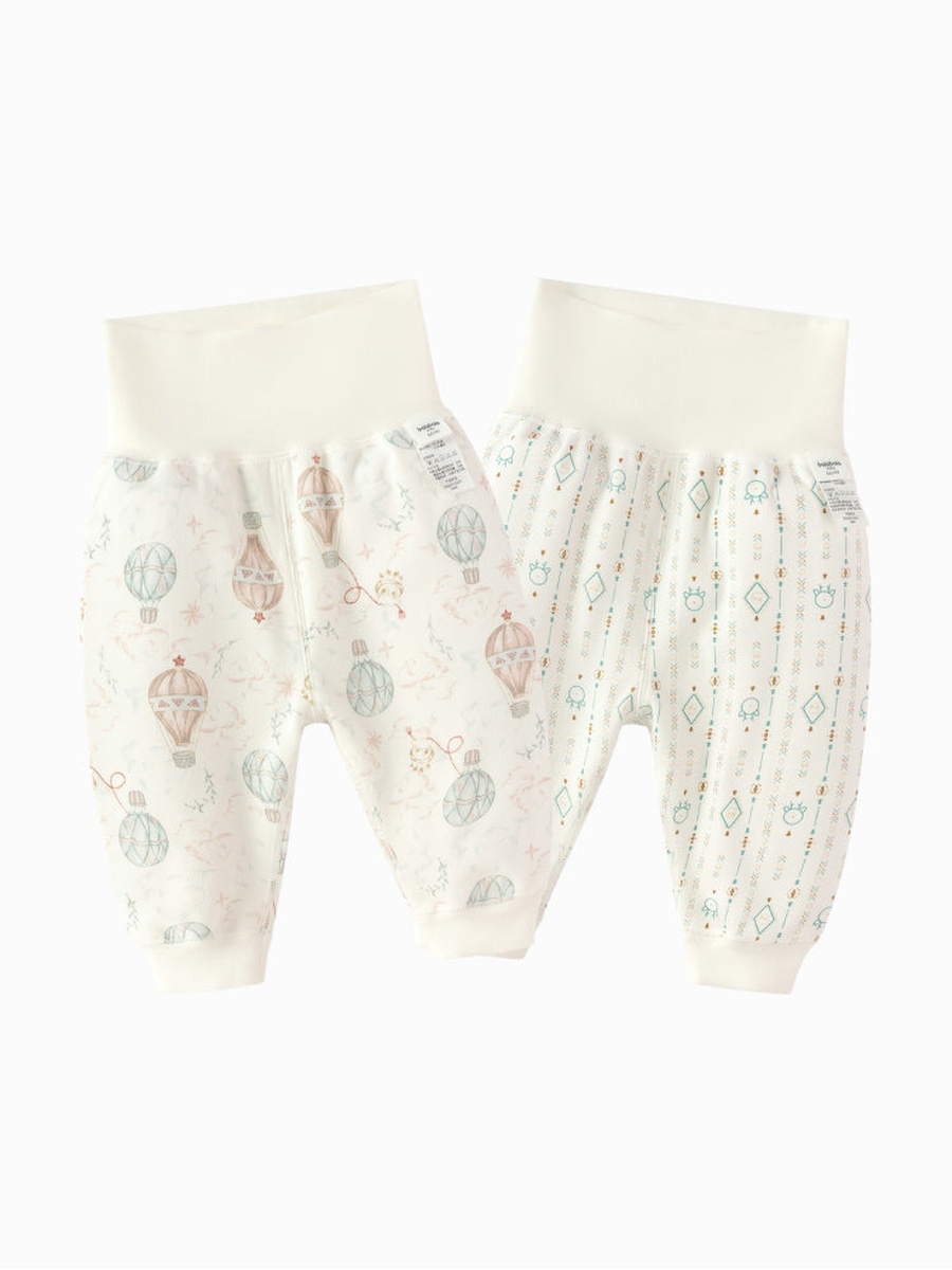2-Pack Cotton Pants with Fun Print