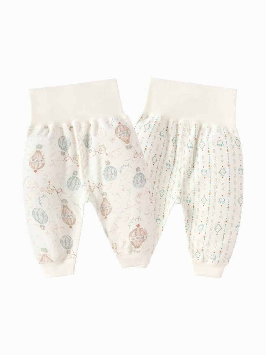 2-Pack Cotton Pants with Fun Print
