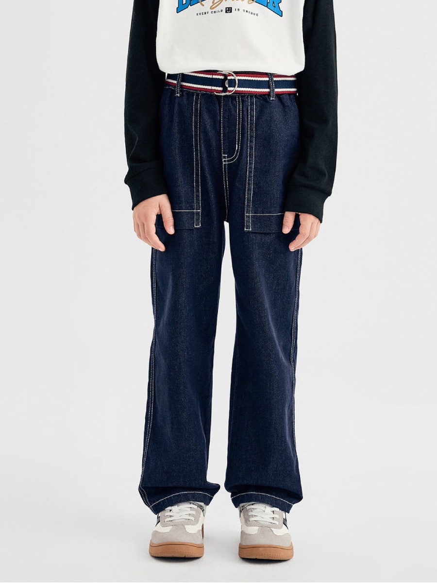 Denim Pants with Belt