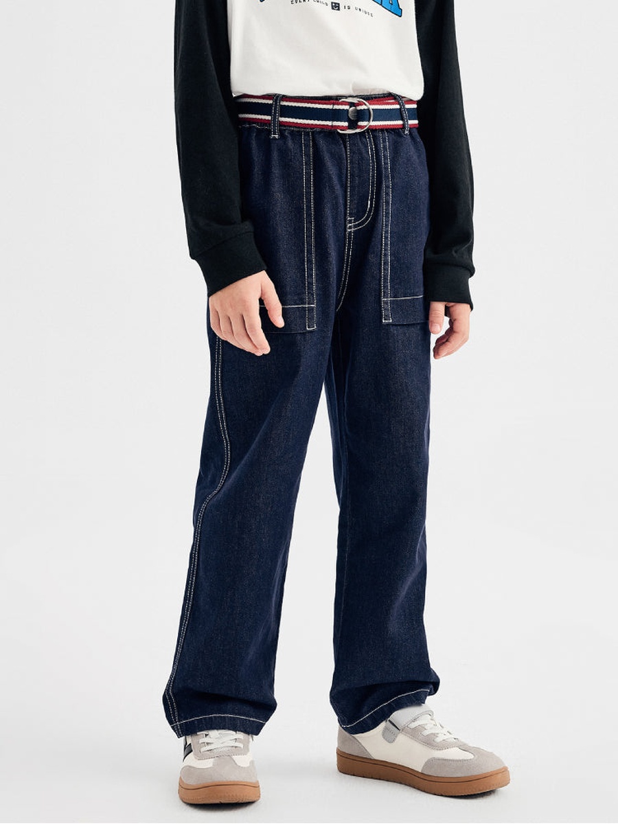 Denim Pants with Belt