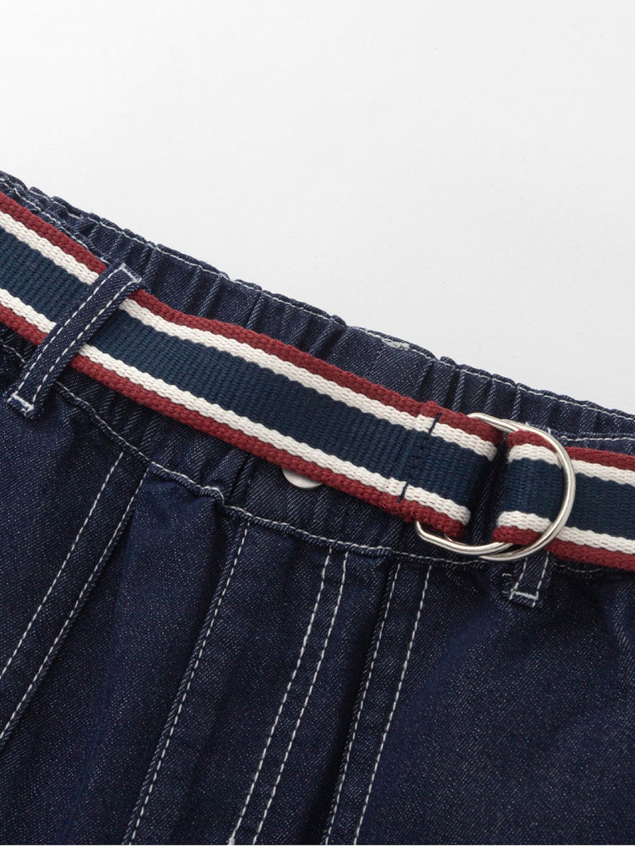 Denim Pants with Belt