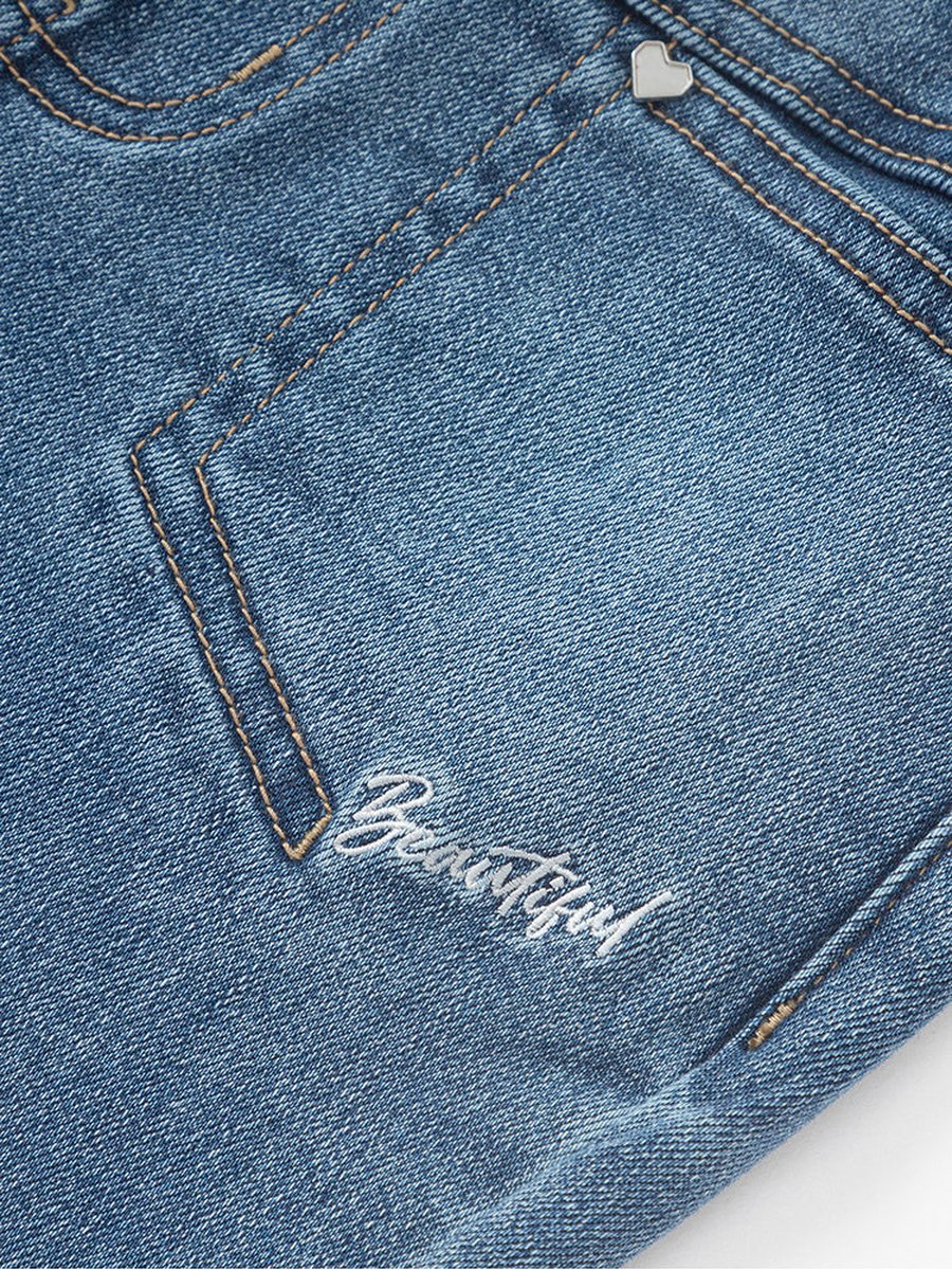 Acid Washed Denim Pants