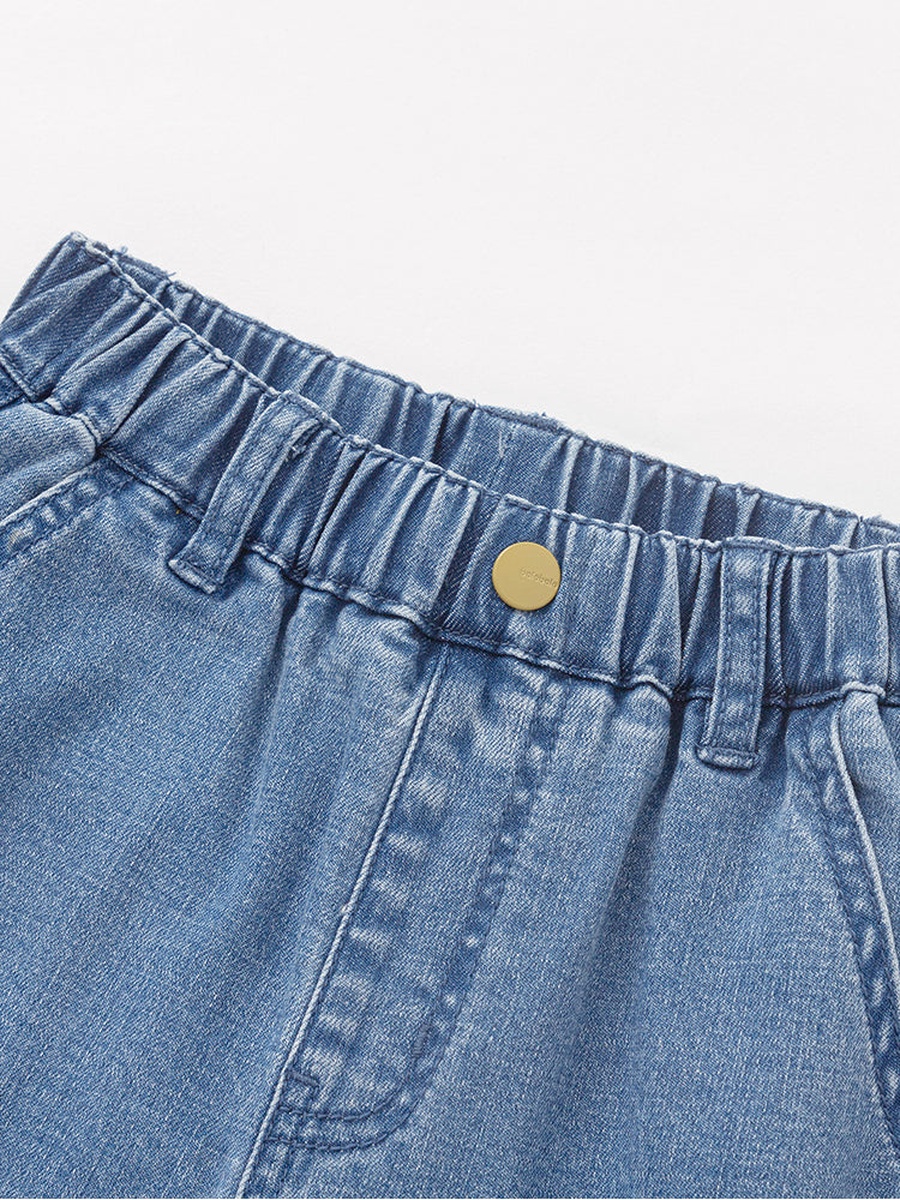 Denim Pants with Side Flap Pocket