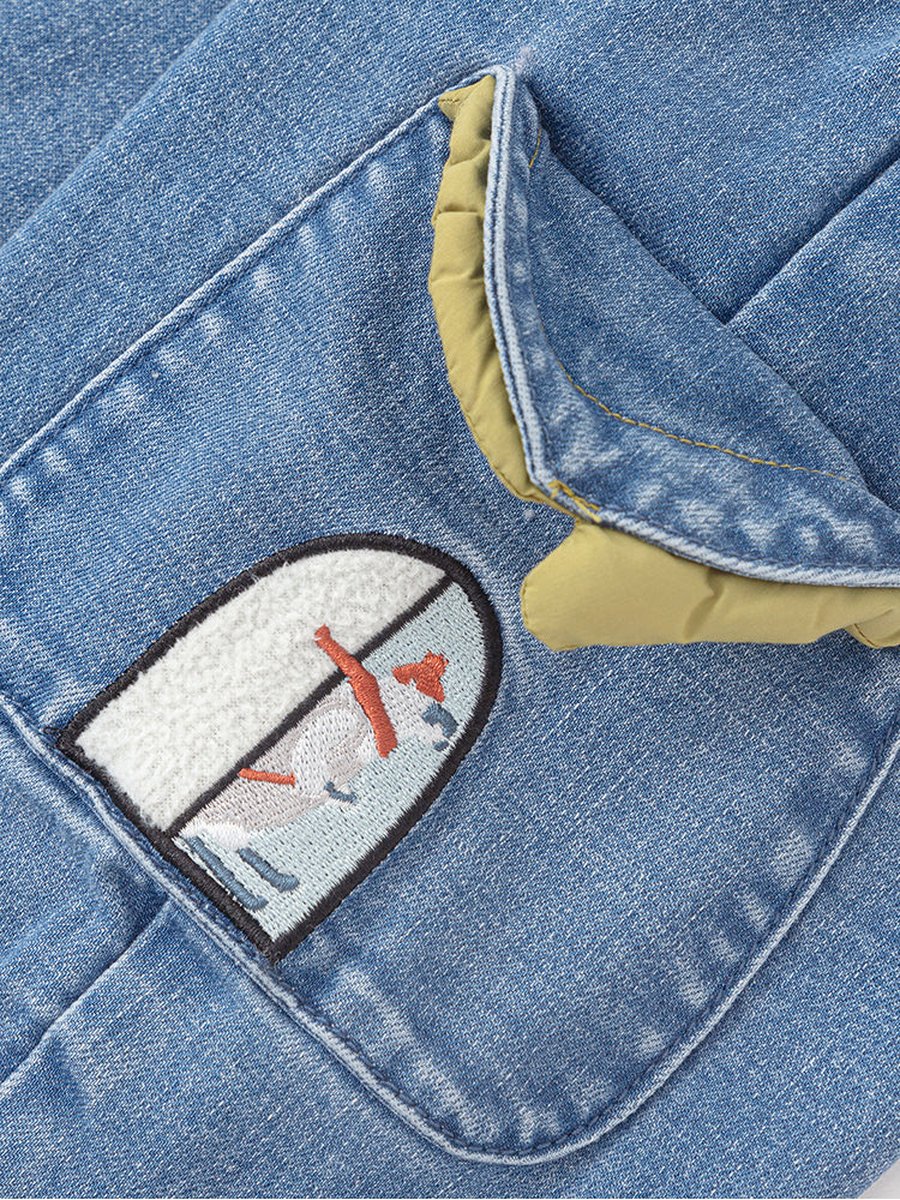 Denim Pants with Side Flap Pocket