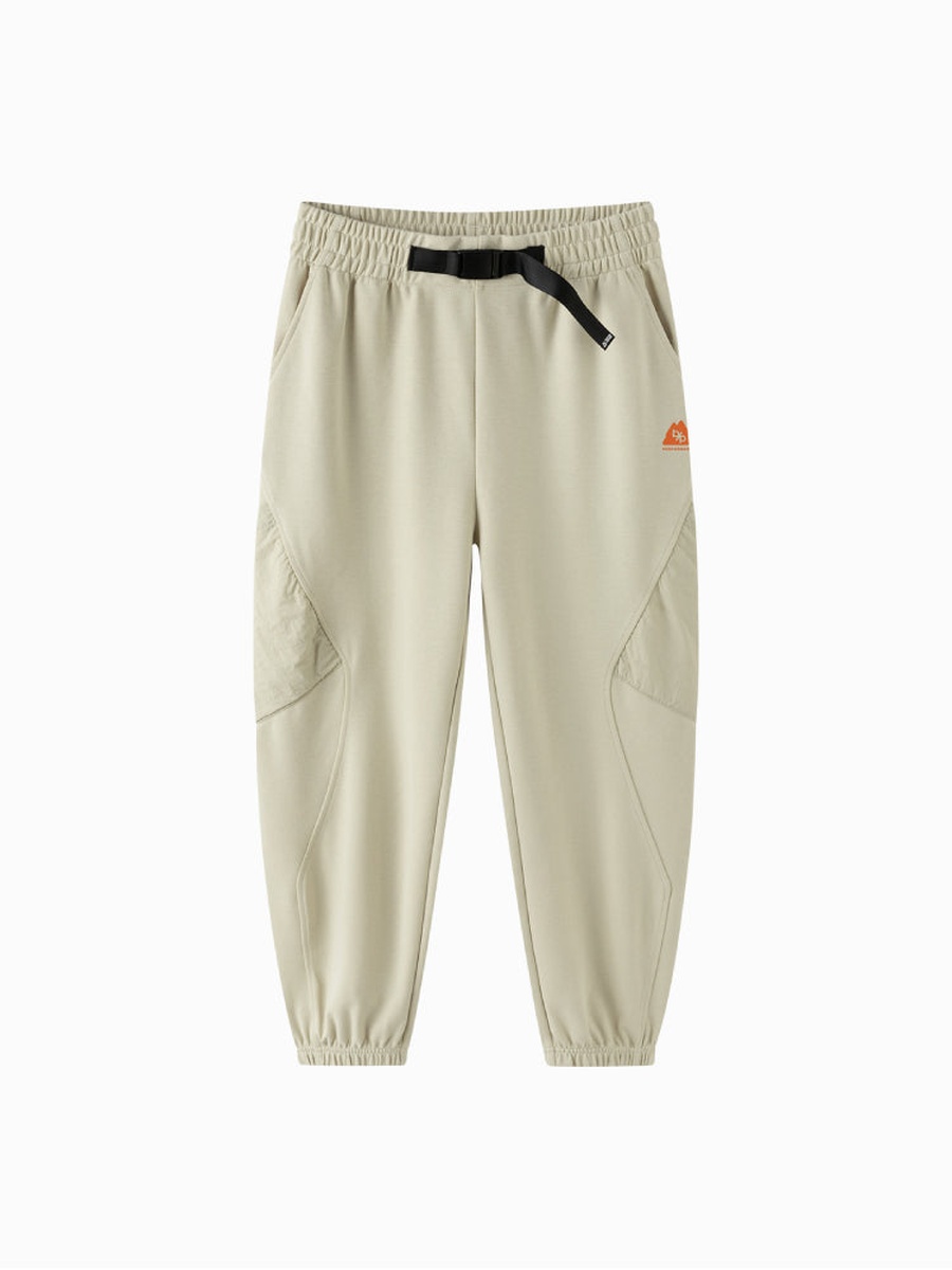 Panelled Jogger Pants with Belt