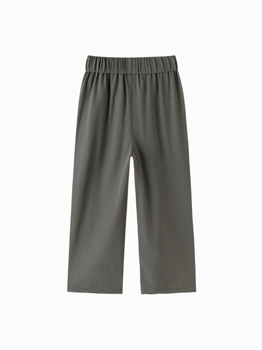 Wide-Leg Cargo Pants with Side Ties