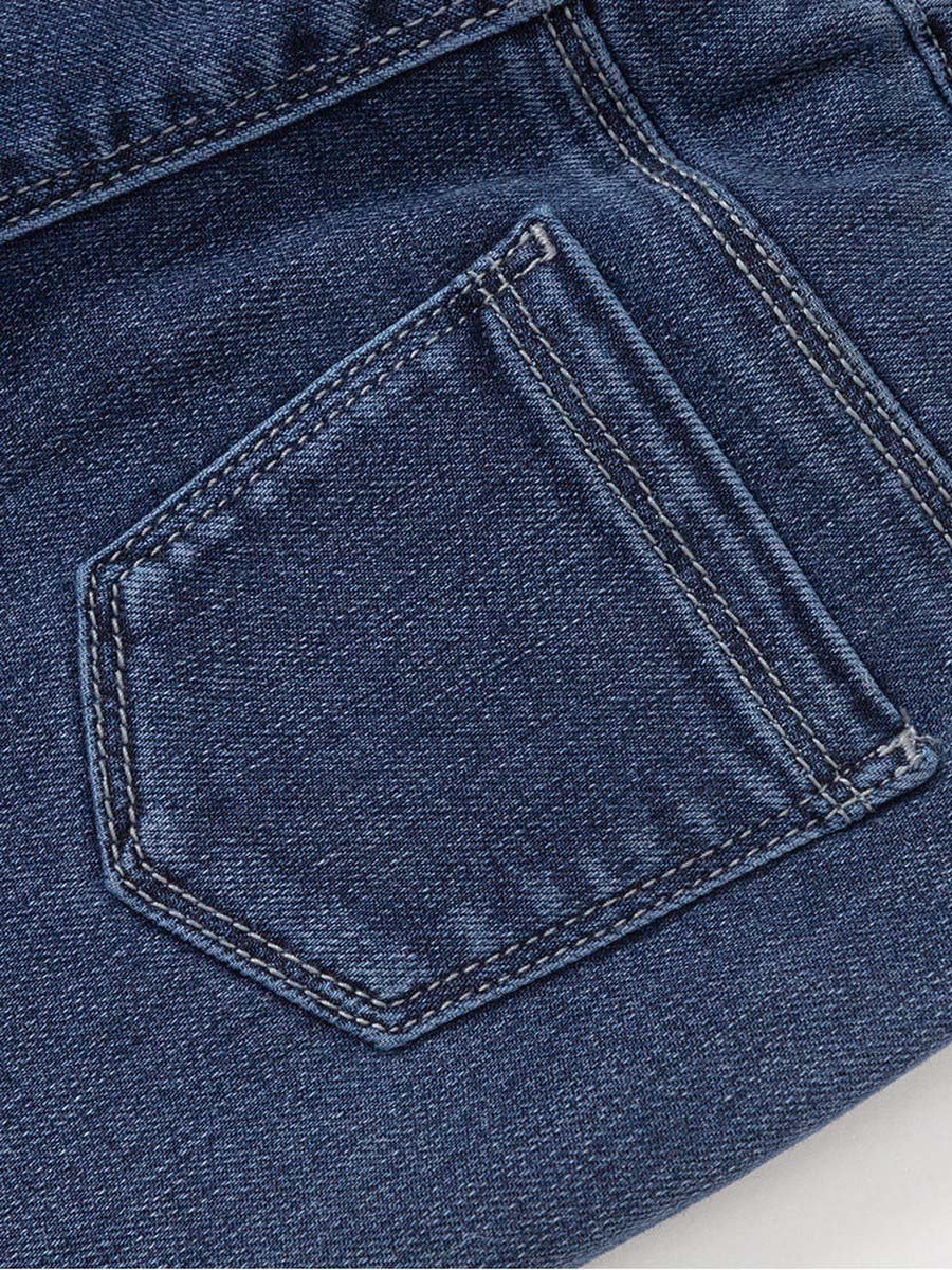 Denim Pants with Rhinestones