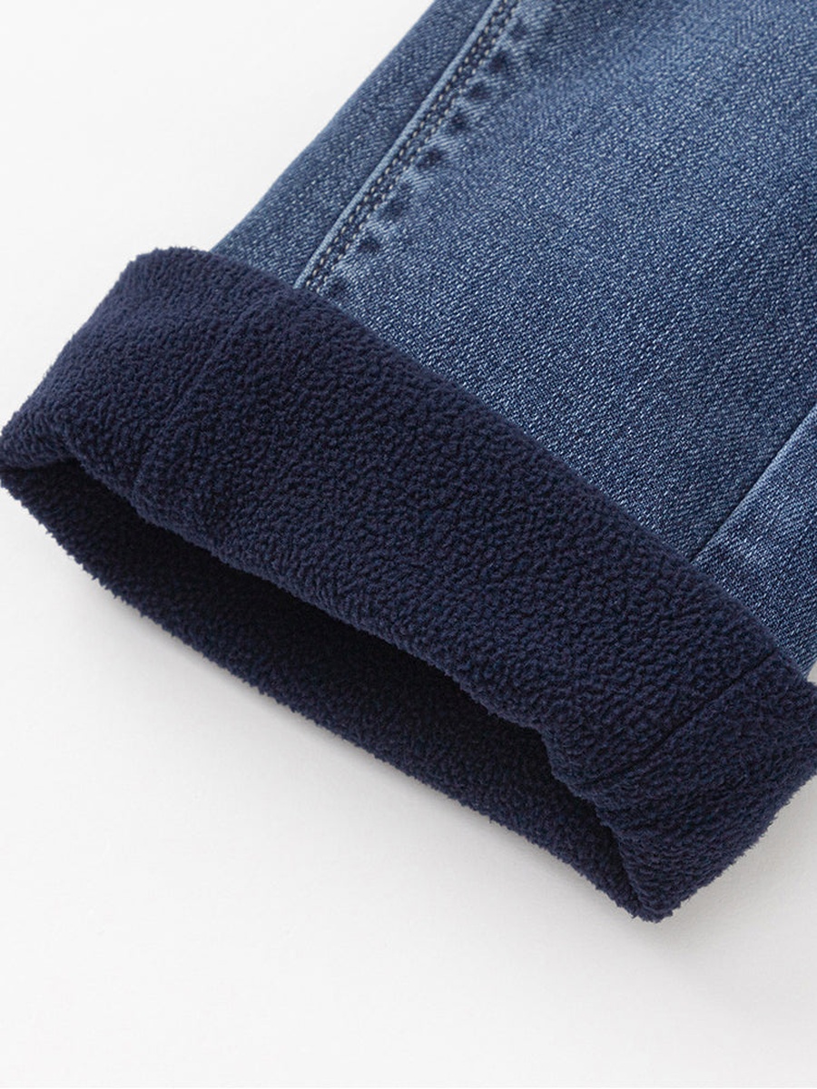 Denim Pants with Rhinestones