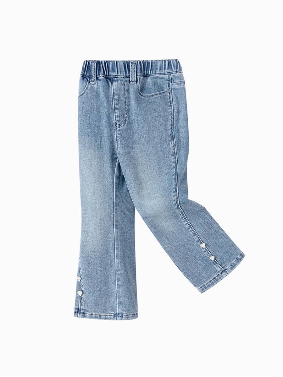 Denim Pants with Rhinestones