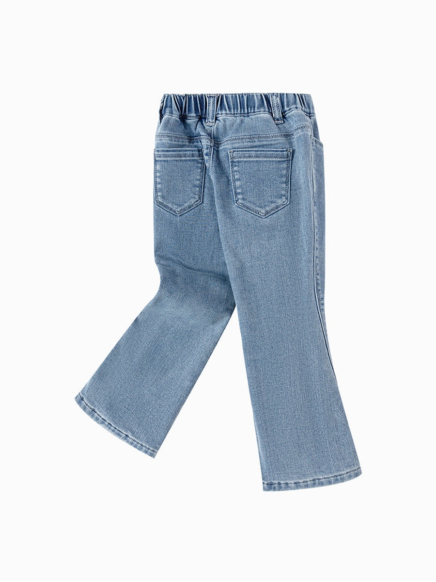 Denim Pants with Rhinestones