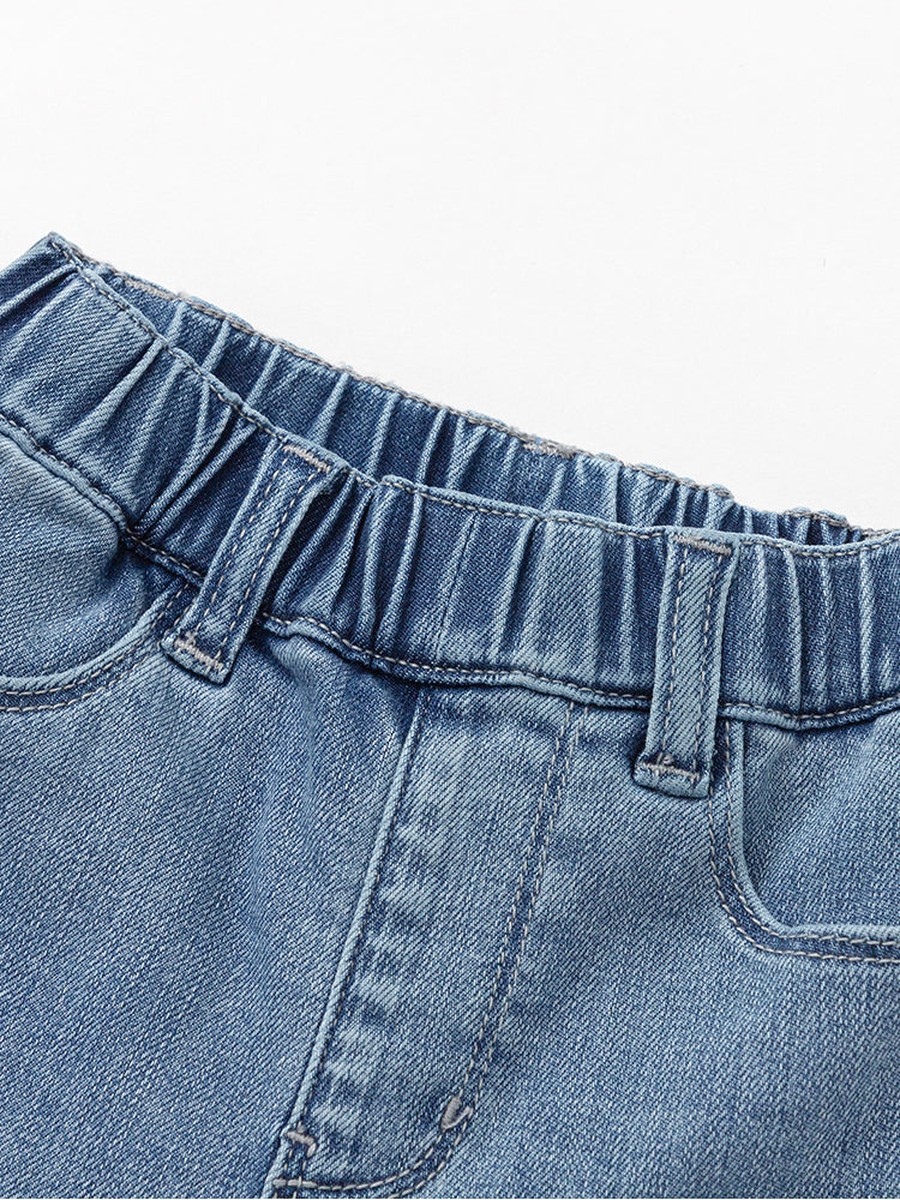 Denim Pants with Rhinestones